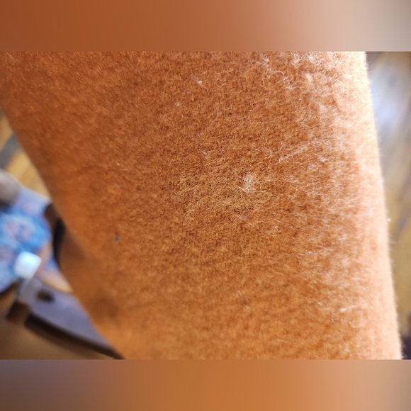 Mossfield Orange Black Striped Wool Blanket - Picture 4 of 6